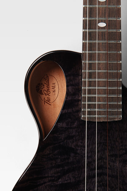 Kala KA-NS-BLK-MNG-TE Revelator Nautilus Horizon Black Night Mango Tenor Electro Ukulele With Bag