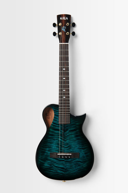 Kala KA-NS-BLU-MNG-TE Revelator Nautilus Horizon Blue Lagoon Mango Tenor Electro Ukulele With Bag