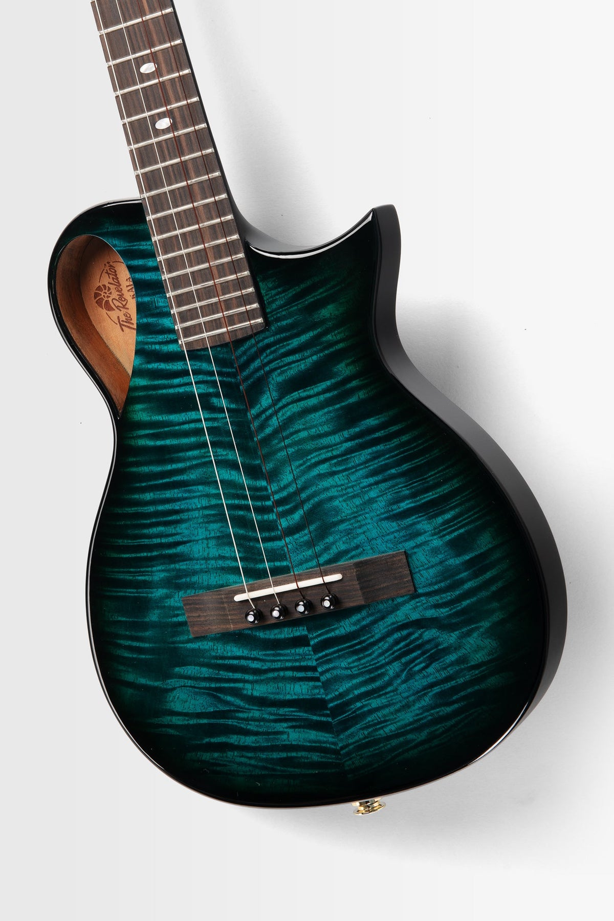Kala KA-NS-BLU-MNG-TE Revelator Nautilus Horizon Blue Lagoon Mango Tenor Electro Ukulele With Bag