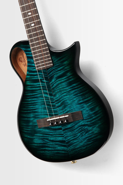 Kala KA-NS-BLU-MNG-TE Revelator Nautilus Horizon Blue Lagoon Mango Tenor Electro Ukulele With Bag