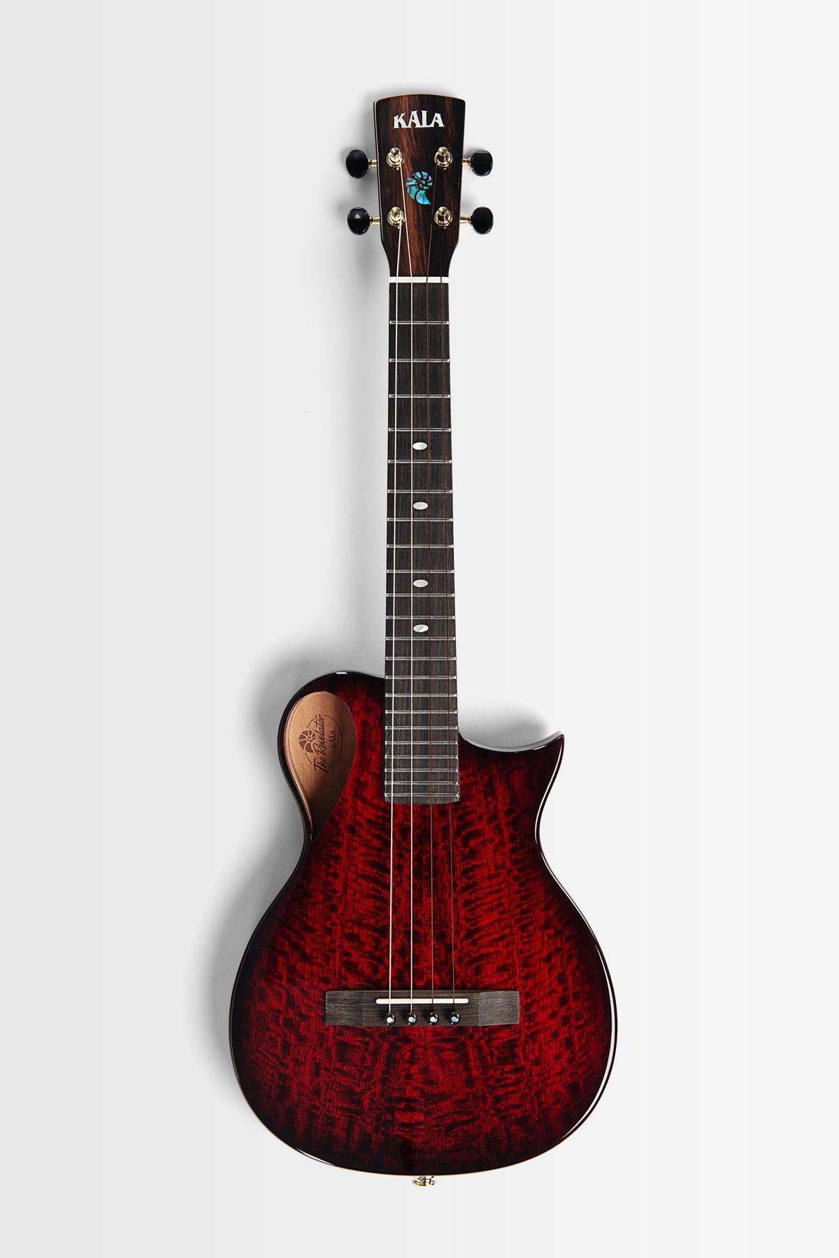 Kala KA-NS-RED-MNG-TE Revelator Nautilus Horizon Red Glow Mango Tenor Electro Ukulele With Bag