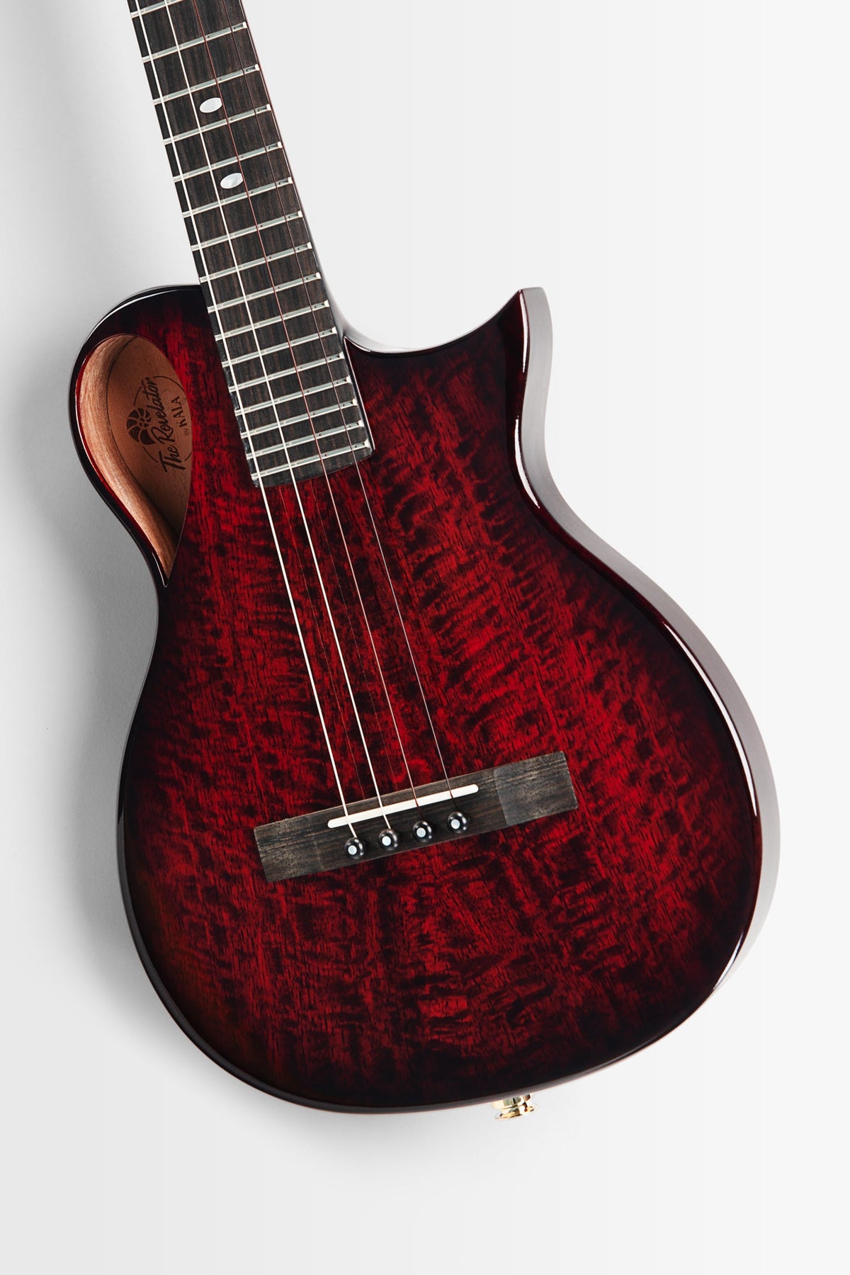 Kala KA-NS-RED-MNG-TE Revelator Nautilus Horizon Red Glow Mango Tenor Electro Ukulele With Bag