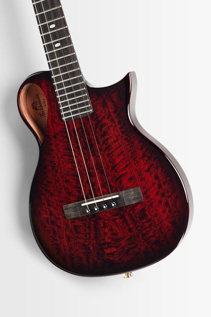Kala KA-NS-RED-MNG-TE Revelator Nautilus Horizon Red Glow Mango Tenor Electro Ukulele With Bag