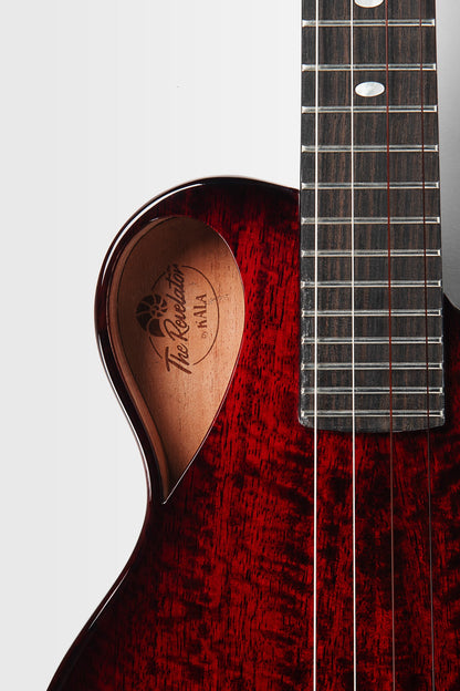 Kala KA-NS-RED-MNG-TE Revelator Nautilus Horizon Red Glow Mango Tenor Electro Ukulele With Bag