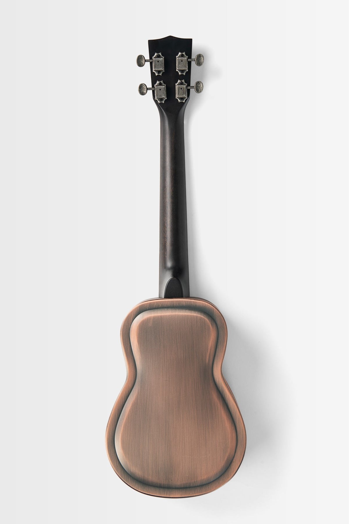Kala KA-RES-BCR-B-E Brushed Copper Baritone Resonator Ukulele with EQ With Bag