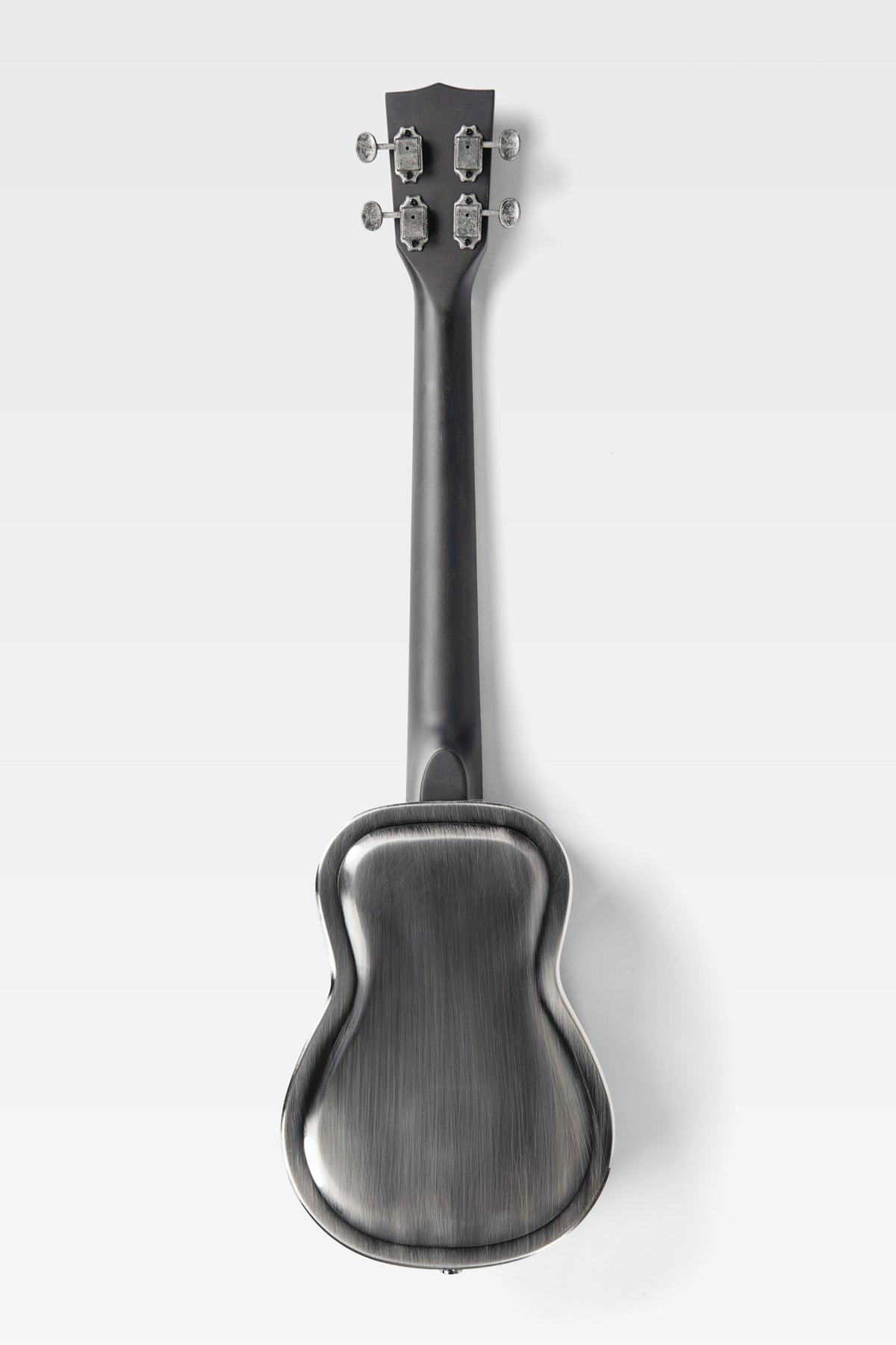 Kala KA-RES-BNI-B-E Brushed Nickel Baritone Resonator Ukulele with EQ With Bag
