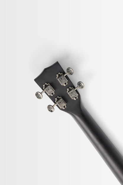 Kala KA-RES-BNI-B-E Brushed Nickel Baritone Resonator Ukulele with EQ With Bag