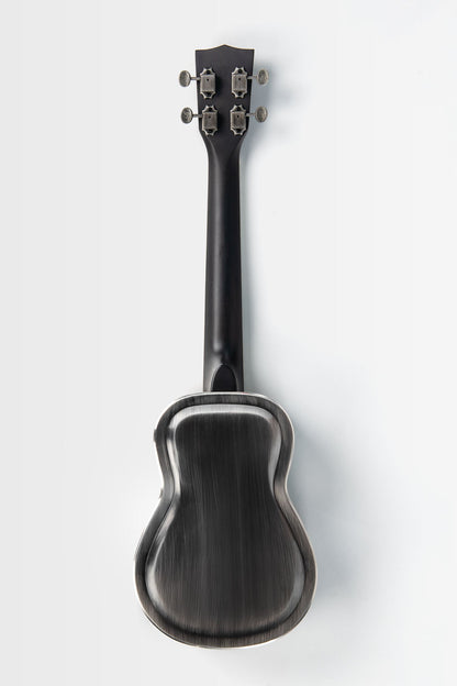 Kala KA-RES-BNI-T-E Brushed Nickel Tenor Resonator Ukulele with EQ With Bag