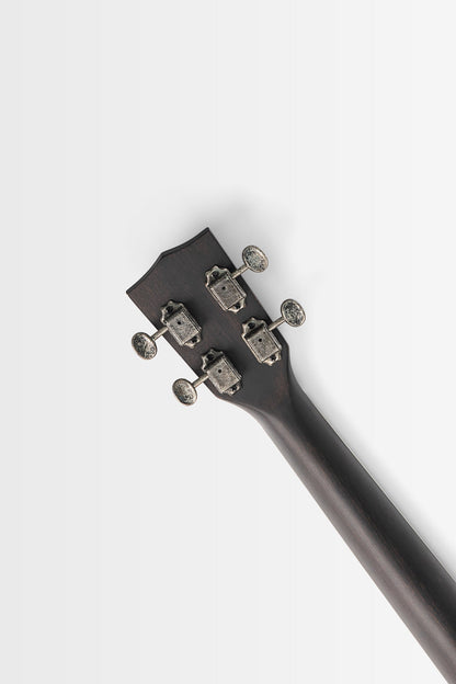 Kala KA-RES-MBK-B-E Matte Black Baritone Resonator Ukulele with EQ With Bag