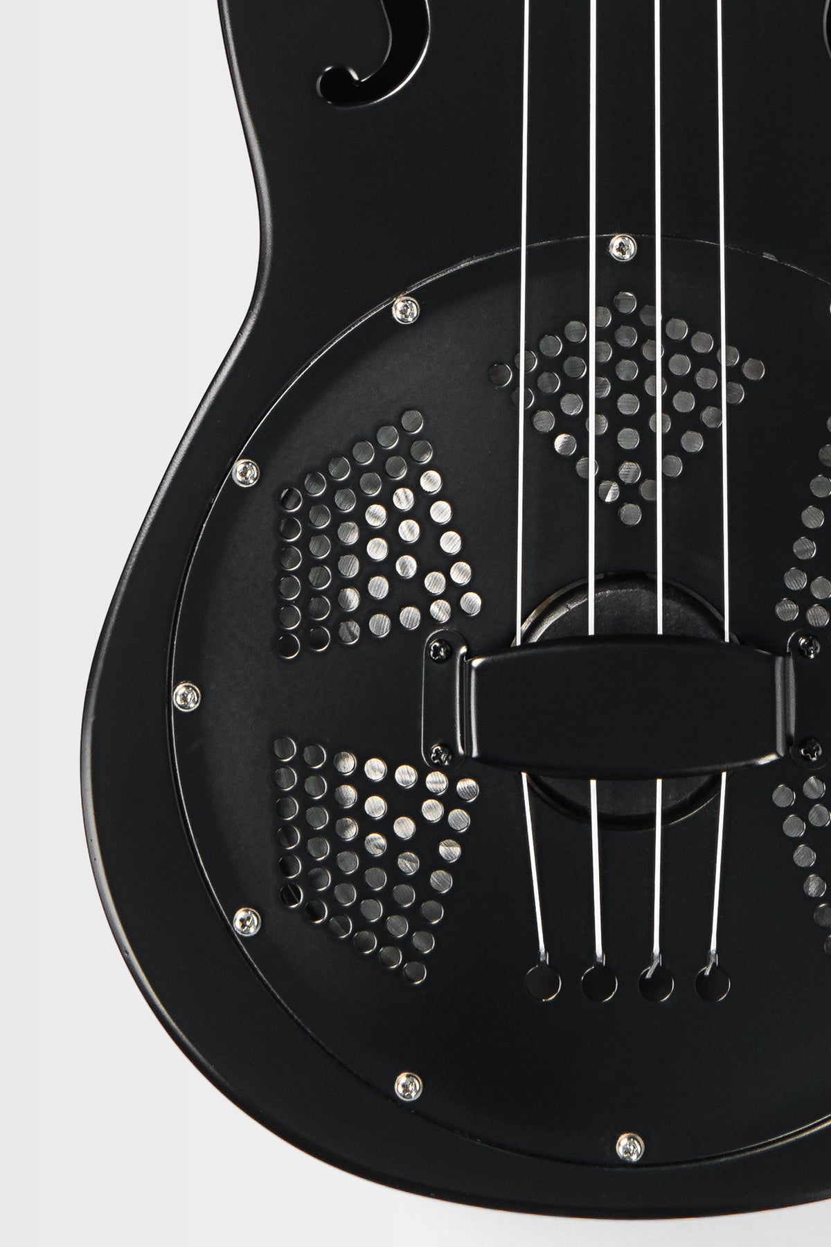 Kala KA-RES-MBK-T-E Matte Black Tenor Resonator Ukulele with EQ With Bag