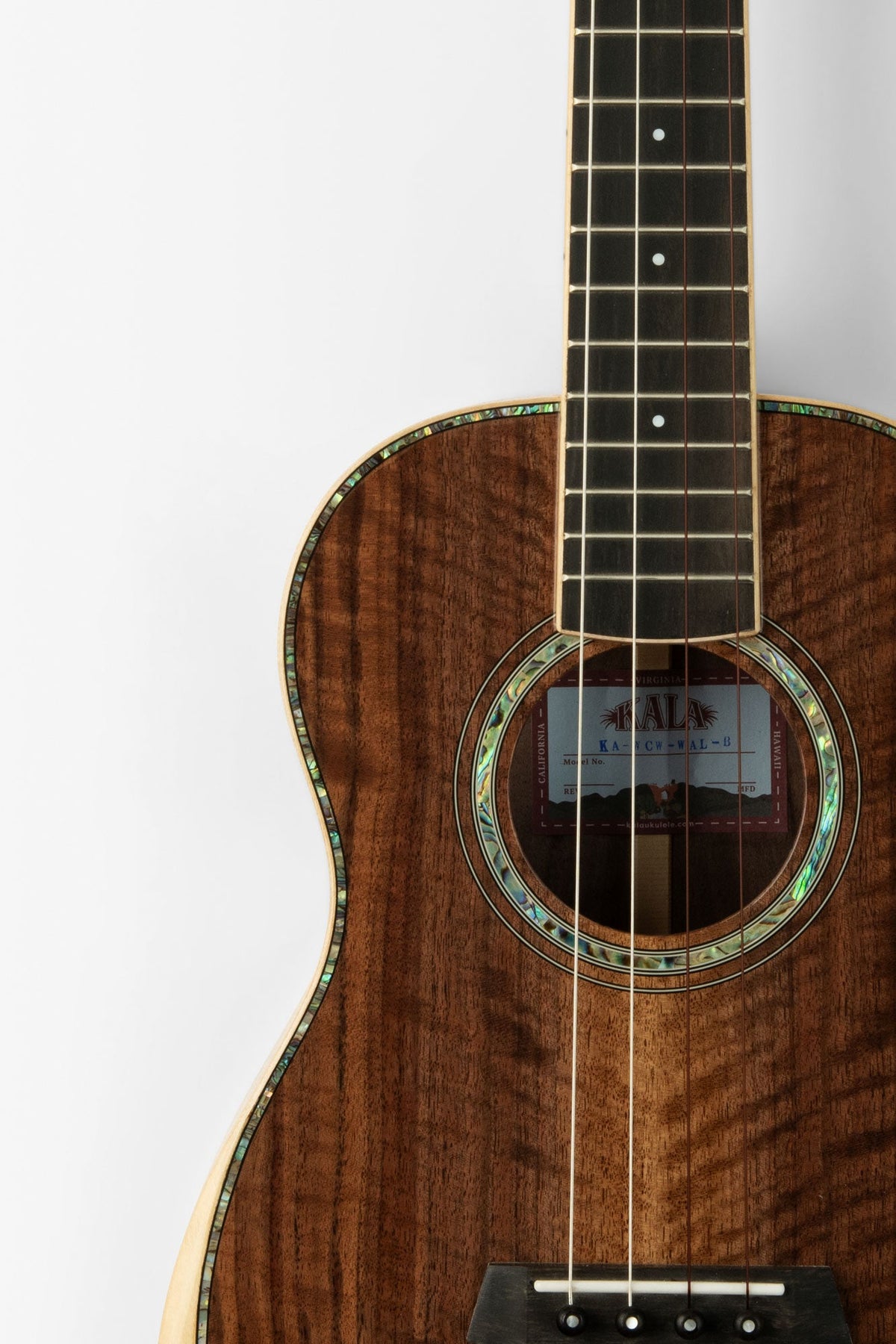 Kala KA-WCW-WAL-B West Coast Woods Walnut Top Baritone Ukulele With Bag