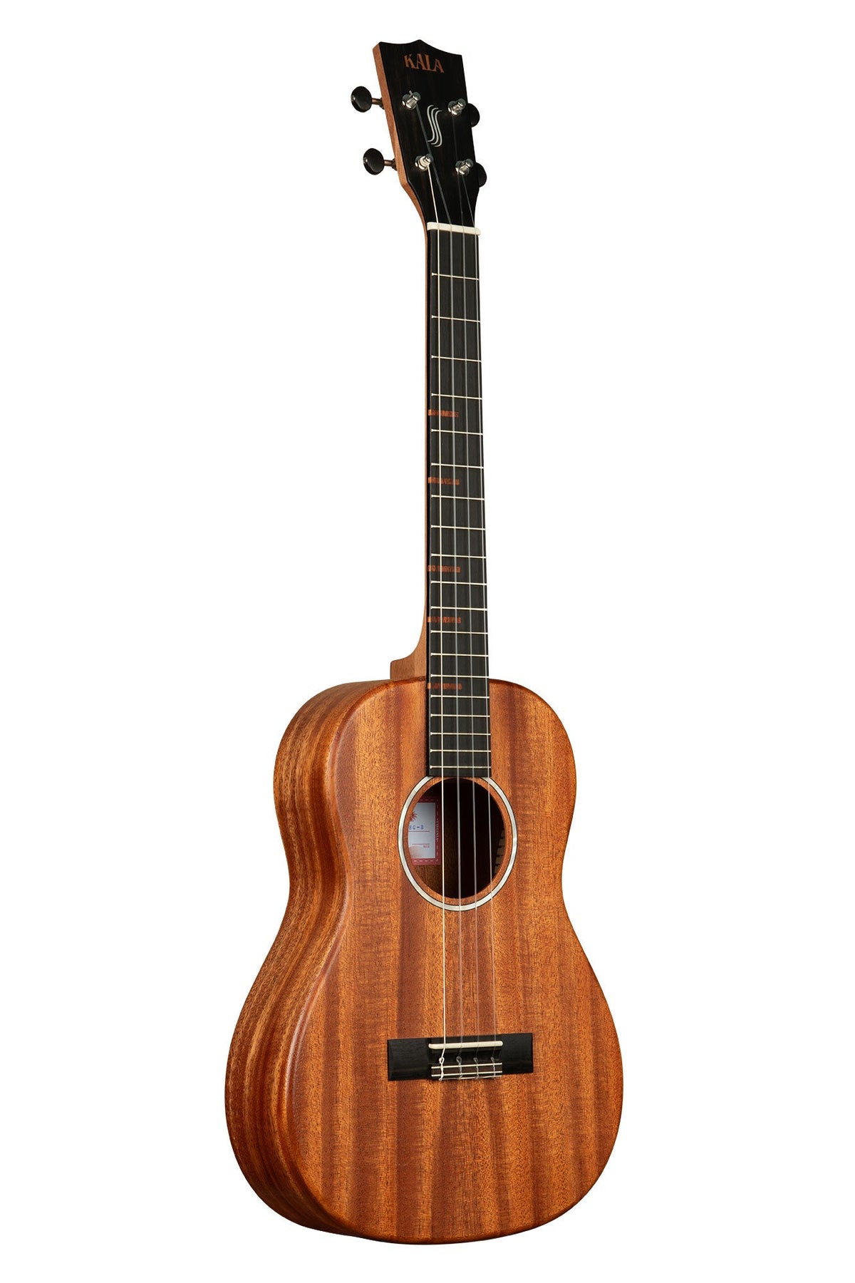 Kala KA-WF-AMHG-B All Solid Mahogany Waterfall Baritone Ukulele With Bag