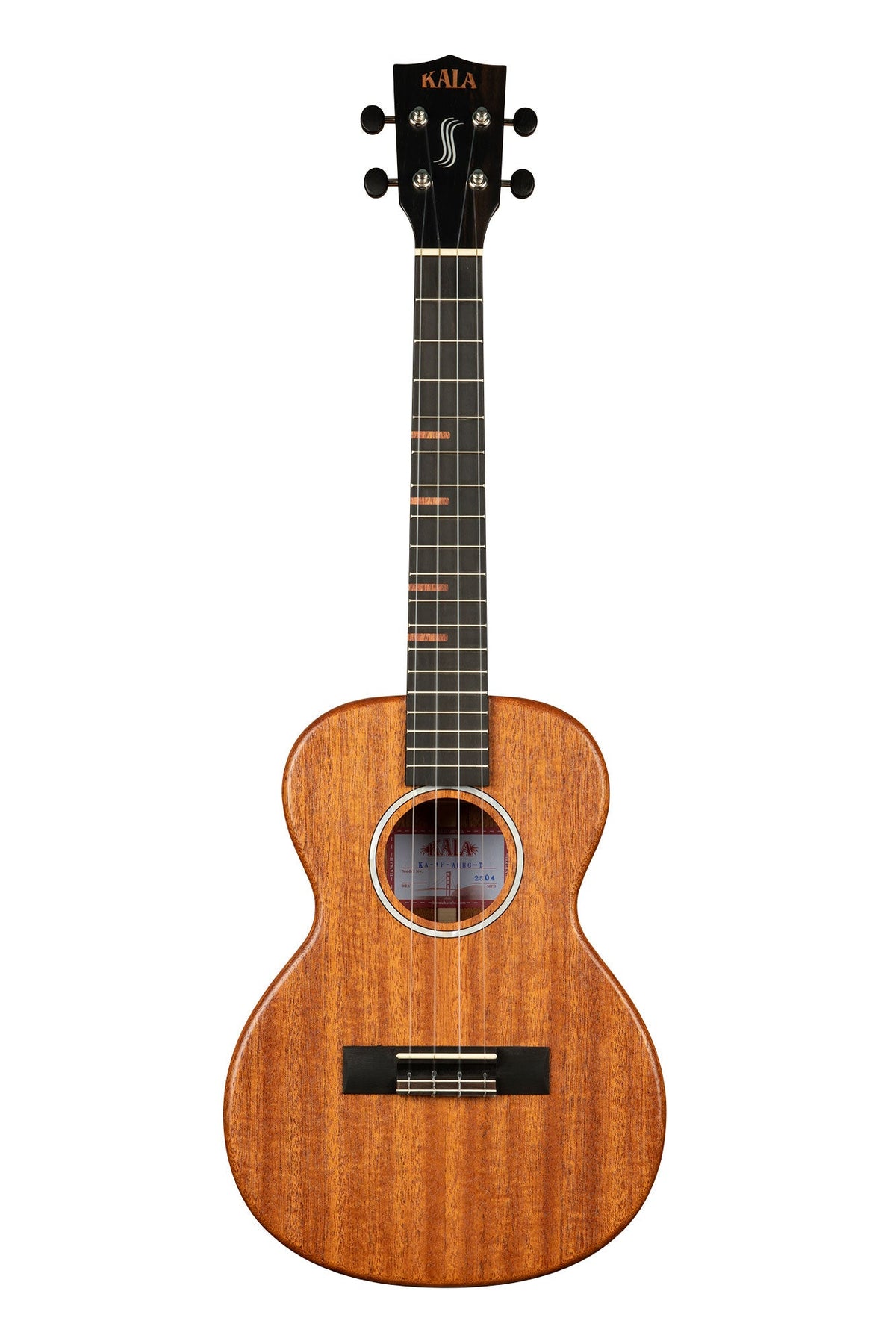 Kala KA-WF-AMHG-T All Solid Mahogany Waterfall Tenor Ukulele With Bag