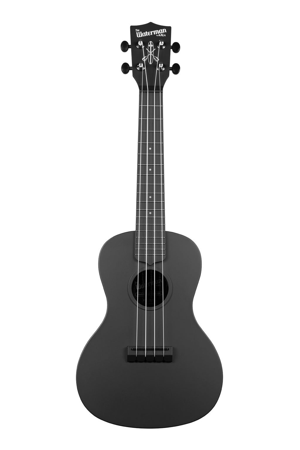 KALA KA-CWB-BK BLACK CONCERT WATERMAN UKULELE