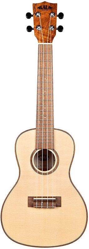 KALA KA-FMCG Concert Solid Spruce Top - Flame Maple B/S