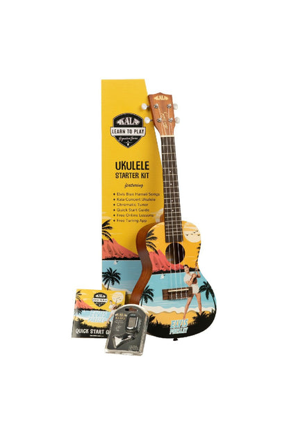 KALA KALA-LTP-C-EBH LEARN TO PLAY ELVIS BLUE HAWAII CONCERT UKULELE STARTER KIT