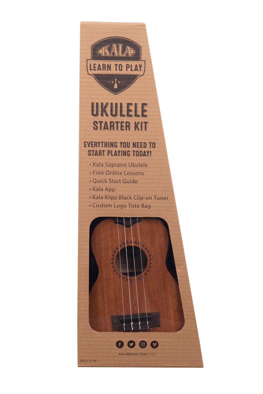 KALA KALA-LTP-S LEARN TO PLAY SOPRANO UKULELE STARTER KIT