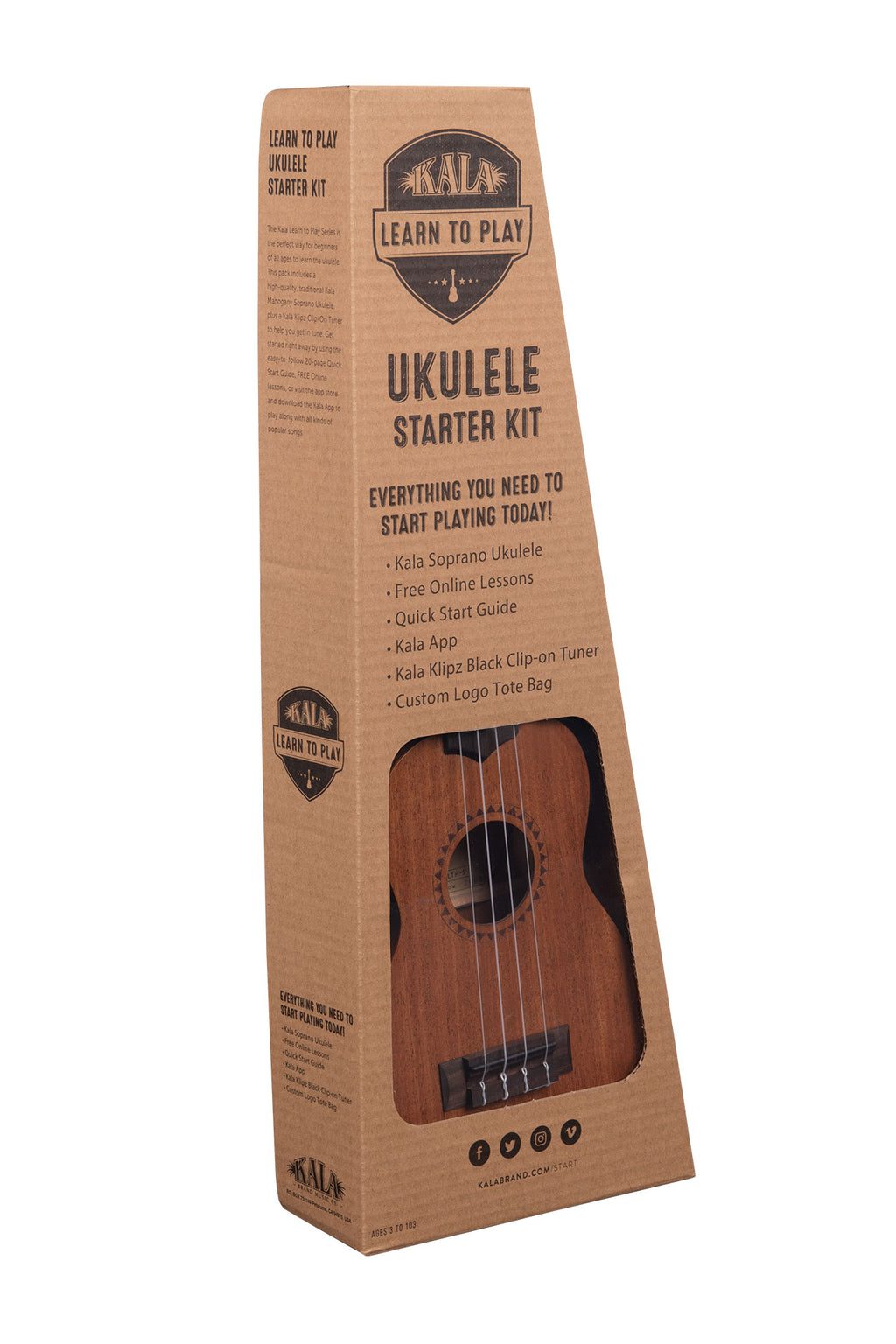 KALA KALA-LTP-S LEARN TO PLAY SOPRANO UKULELE STARTER KIT