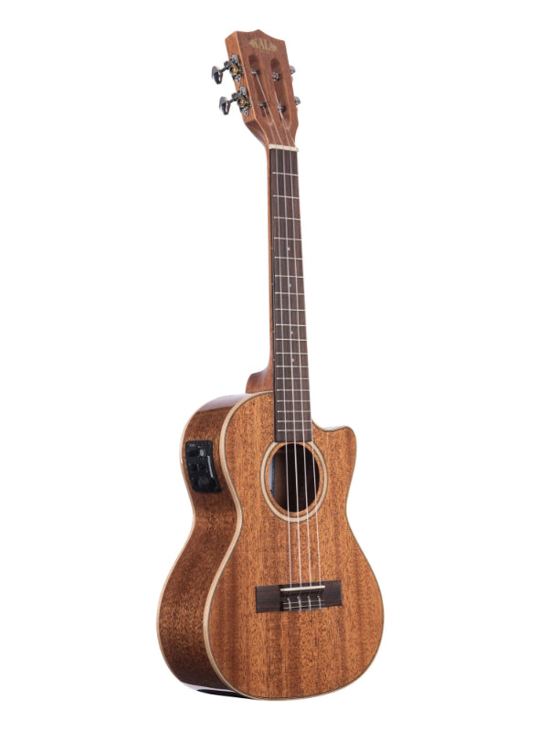 Kala KA-SMH-TG-CE All Solid Gloss Mahogany Tenor Cutaway W/ EQ Ukulele