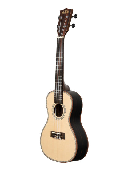 KALA KA-SSEBY-C SOLID SPRUCE TOP STRIPED EBONY CONCERT UKULELE