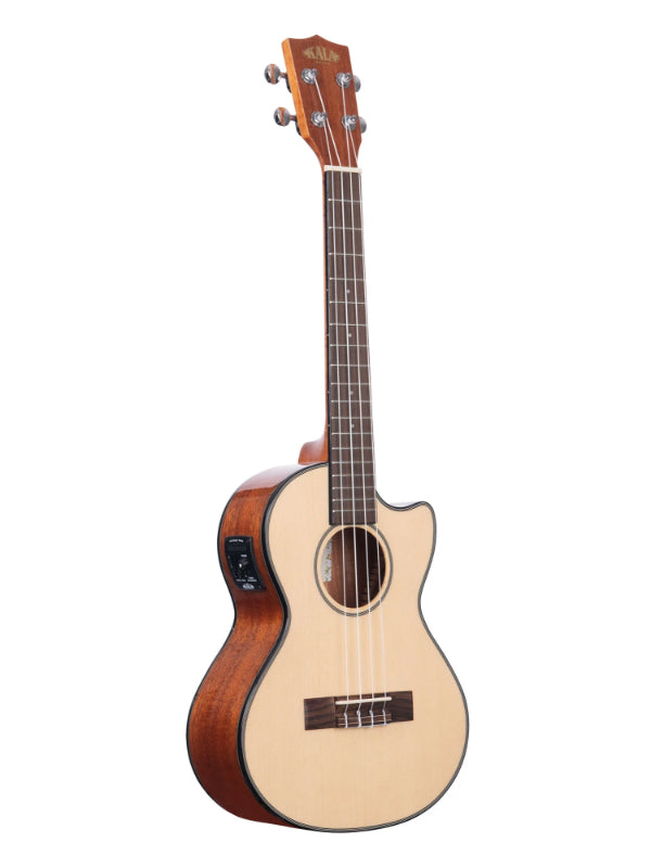 Kala KA-STGE-C  Solid  Spruce Mahogany Tenor Cutaway W/ EQ Ukulele