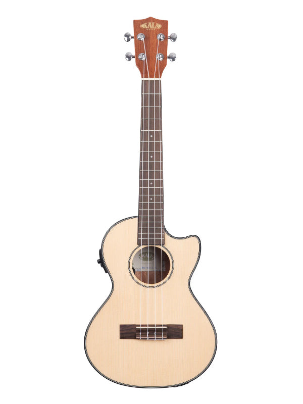 KALA KA-STGE-C  SOLID  SPRUCE MAHOGANY TENOR CUTAWAY W/ EQ UKULELE