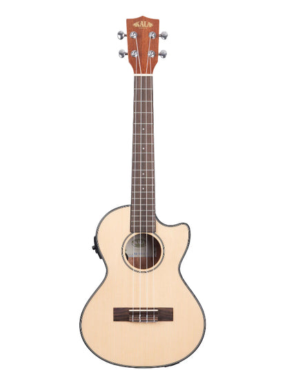 KALA KA-STGE-C  SOLID  SPRUCE MAHOGANY TENOR CUTAWAY W/ EQ UKULELE