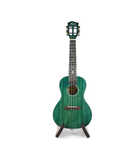 Kai KC-100 Concert Blue- Solid MAH top, side port, bag Ukulele