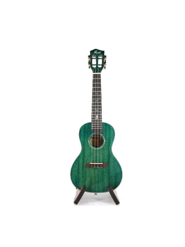 Kai KC-100 Concert Blue- Solid MAH top, side port, bag Ukulele