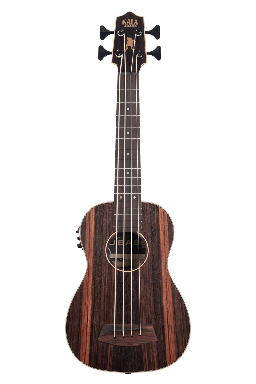 Kala UBASS-EBY-FSRW Striped Ebony Fretted Acoustic-Electric U•BASS® w/ Round Wounds