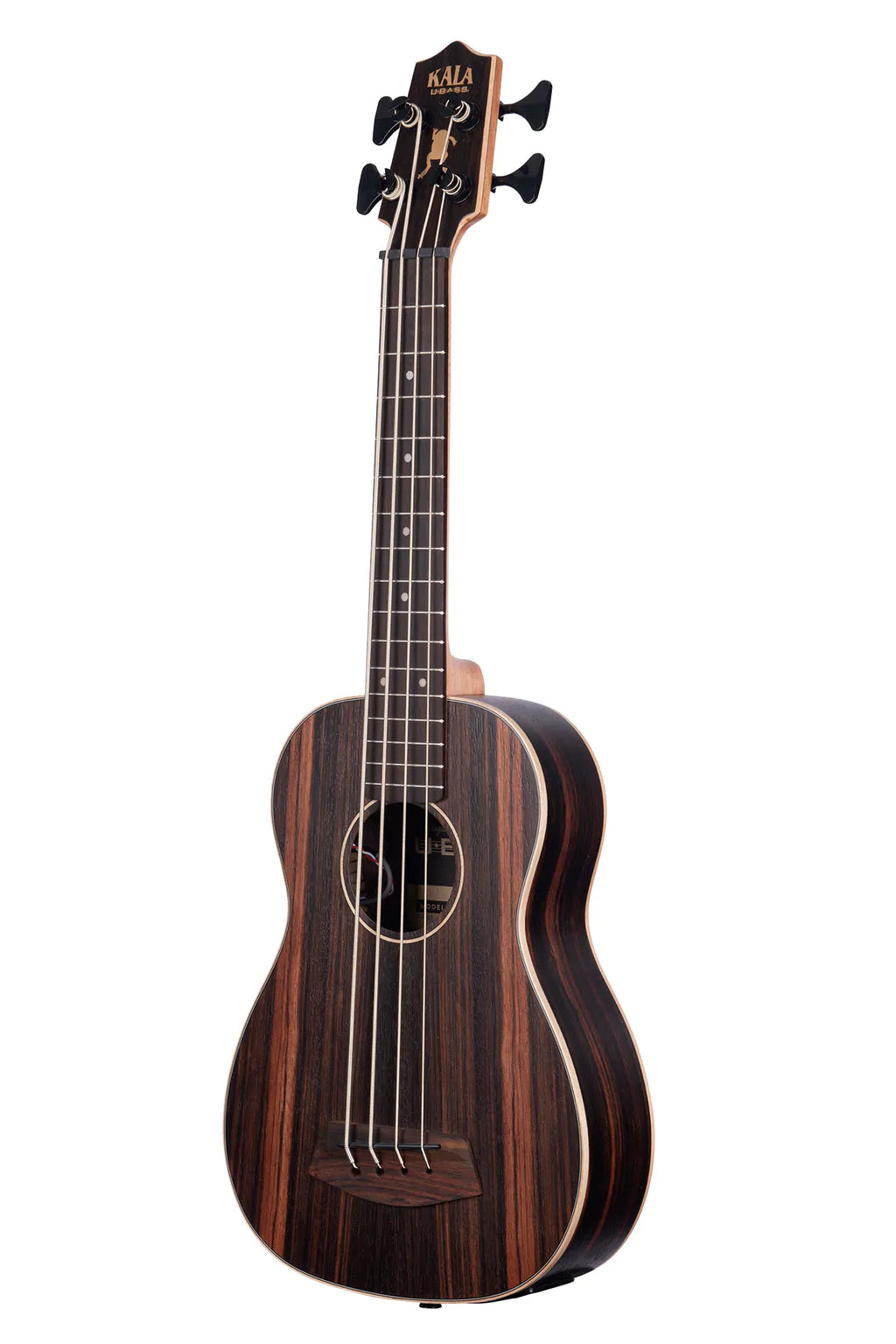 Kala UBASS-EBY-FSRW Striped Ebony Fretted Acoustic-Electric U•BASS® w/ Round Wounds