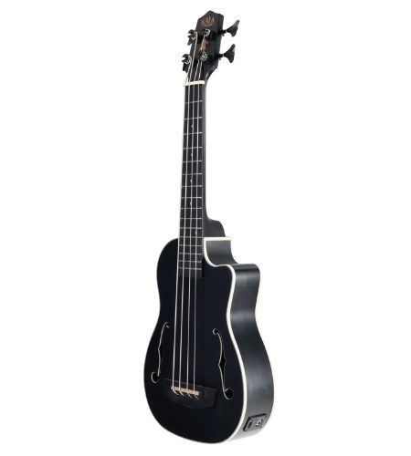 Kala UBASS-JYMN-BK-FS Black Journeyman Mahogany Acoustic-Electric U•BASS® with F-Holes