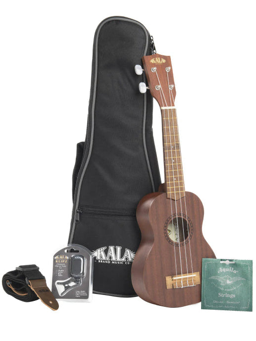 Kala KA-15C-BNDL Satin Mahogany Concert Bundle Ukulele