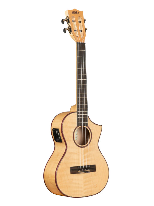 Kala KA-ASFM-T-CE Maple Tenor Cutaway Electric Ukulele With Bag