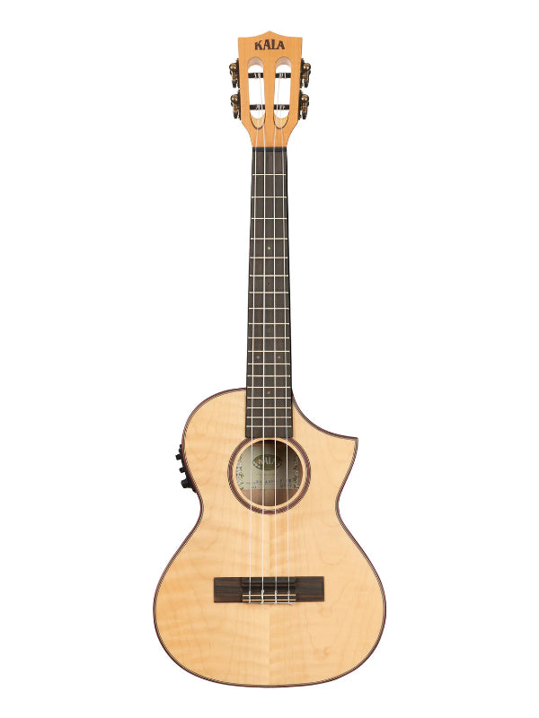 Kala KA-ASFM-T-CE Maple Tenor Cutaway Electric Ukulele With Bag