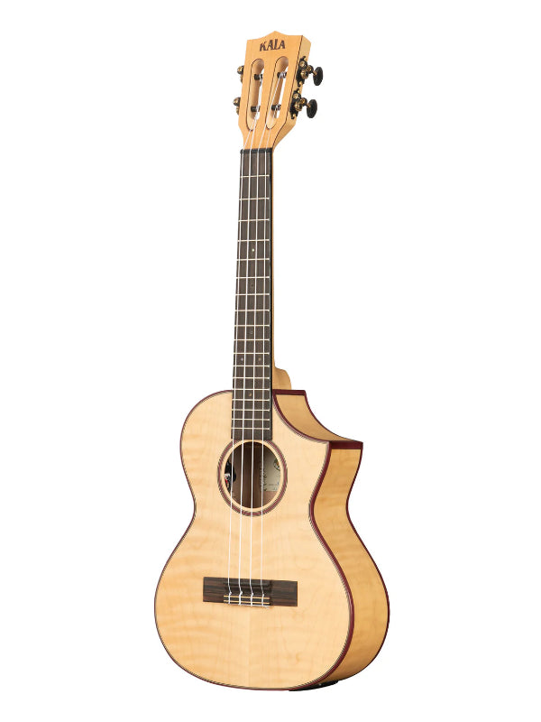 Kala KA-ASFM-T-CE Maple Tenor Cutaway Electric Ukulele With Bag