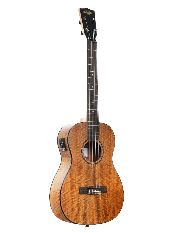Kala KA-CM-BE Curly Mango Baritone Ukulele with EQ With Bag