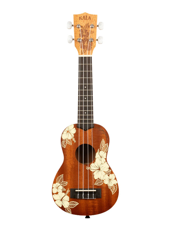 Kala KA-HIBISCUS-S Mahogany Soprano Ukulele With Bag