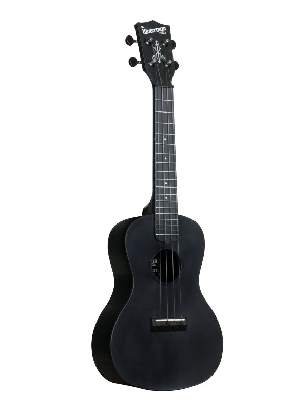 Kala KA-R-WMS-BK-C Black Sand Concert Recycled Waterman Ukulele