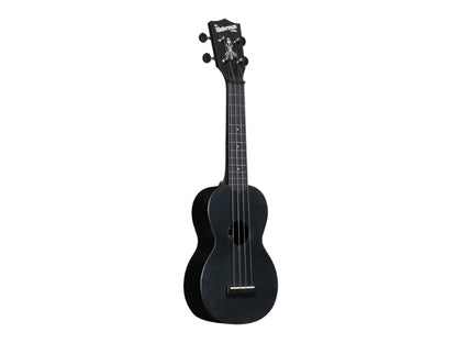 Kala KA-R-WMS-BK-S Black Sand Soprano Recycled Waterman Ukulele