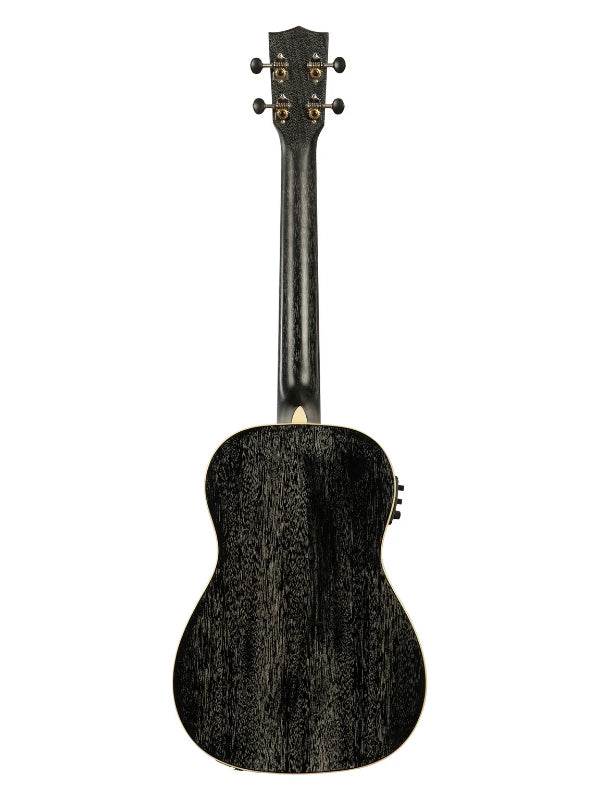Kala KA-SDH-BE All Solid Salt & Pepper Doghair Mahogany Baritone Ukulele With Bag