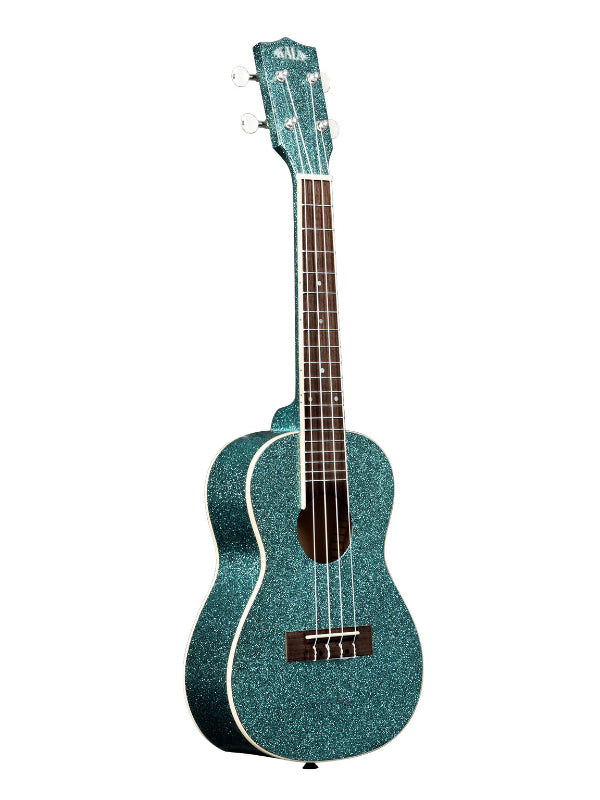 Kala KA-SPRK-AQUA Rhapsody in Blue Sparkle Concert Ukulele