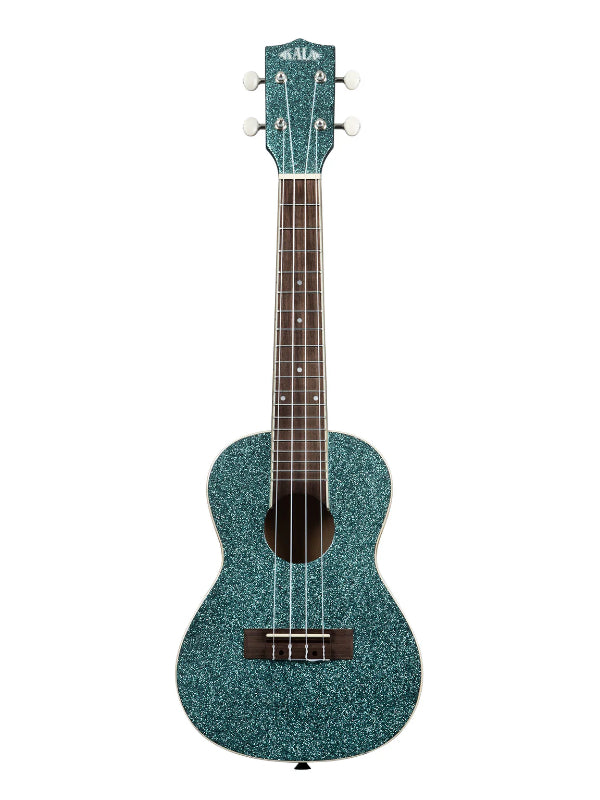 Kala KA-SPRK-AQUA Rhapsody in Blue Sparkle Concert Ukulele