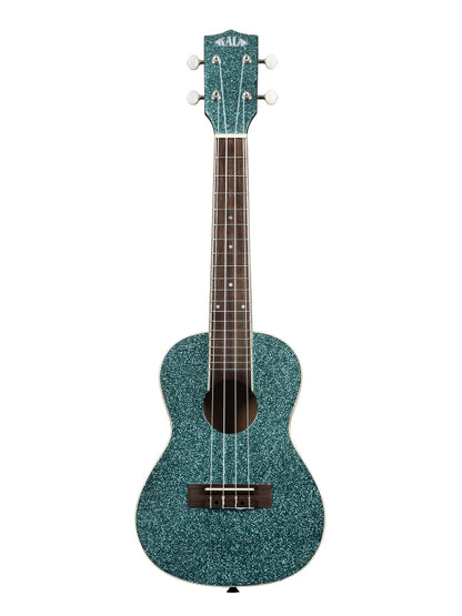 Kala KA-SPRK-AQUA Rhapsody in Blue Sparkle Concert Ukulele
