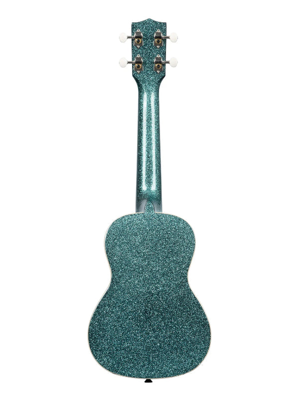 Kala KA-SPRK-AQUA Rhapsody in Blue Sparkle Concert Ukulele