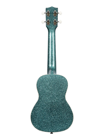 Kala KA-SPRK-AQUA Rhapsody in Blue Sparkle Concert Ukulele