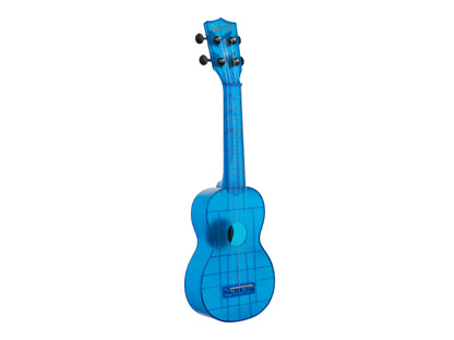 Kala KA-WMT-BL-S Cobalt Blue Transparent Soprano Waterman Ukulele