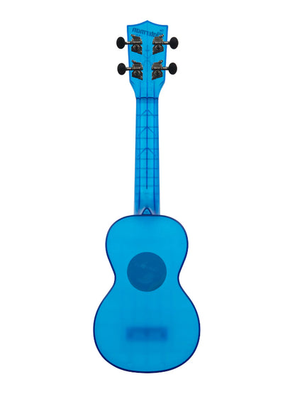 Kala KA-WMT-BL-S Cobalt Blue Transparent Soprano Waterman Ukulele