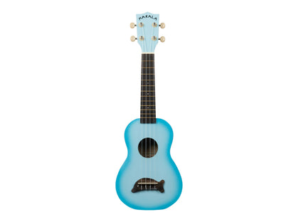 Kala MK-SD/LBLBURST Light Blue Burst Soprano Dolphin Ukulele