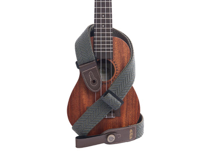 Kala STP-HOLV Olive Herringbone Handmade Ukulele Strap